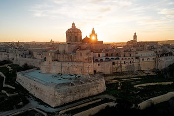 Beautiful Mdina at sunset - Autumn in Malta