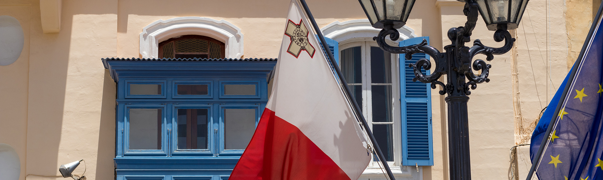 Malta and EU Flag